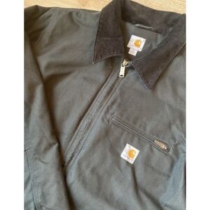 CARHARTT Mens XL Reg Black Duck Blanket Lined Detroit Jacket LIKE NEW